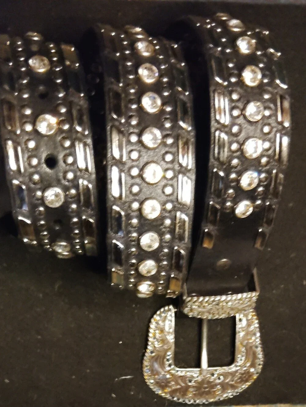 Rhinestone Western Belt- Rodeo 'n Biker Queen Bling- bling! Genuine Nocona